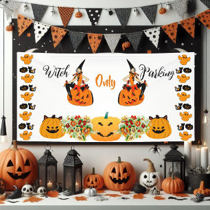 Witch Parking only Halloween Jack O Lantern Spooky Spandoek