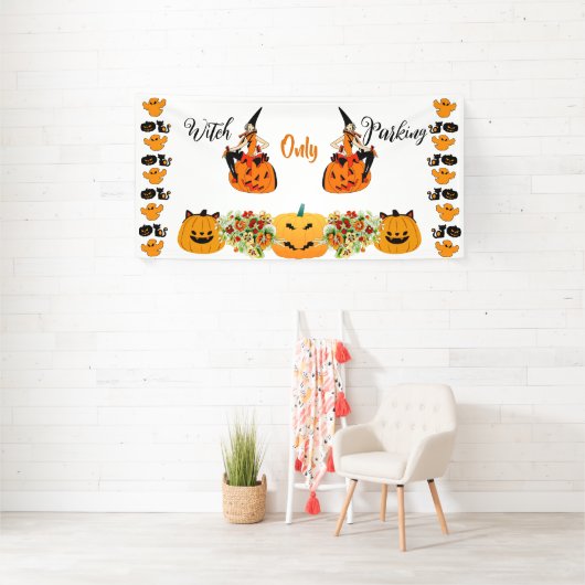 Witch Parking only Halloween Jack O Lantern Spooky Spandoek (Insitu)