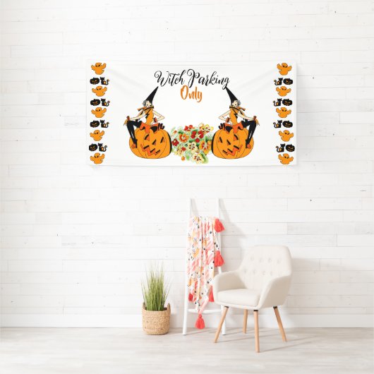 Witch Parking only Halloween Pumpkins Ghost Spooky Spandoek (Insitu)
