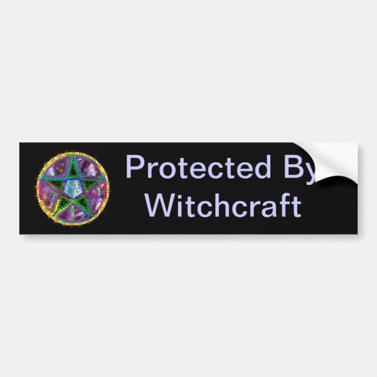 Witch Pentagram Bumpersticker (Voorkant)