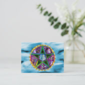 Witch Pentagram Visitekaartje (Staand voorkant)