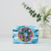 Witch Pentagram Visitekaartje (Staand voorkant)