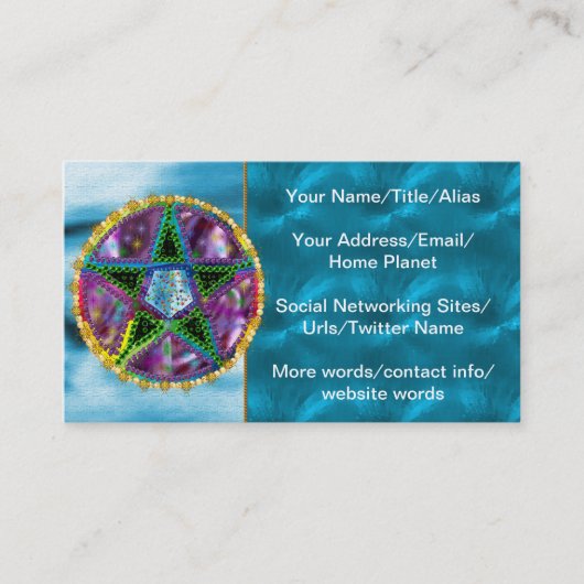 Witch Pentagram Visitekaartje (Voorkant)