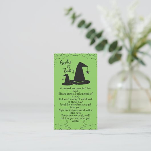 Witch Pet Baby shower Halloween Informatiekaartje (Staand voorkant)