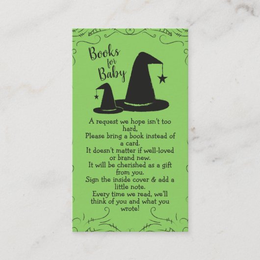 Witch Pet Baby shower Halloween Informatiekaartje (Voorkant)