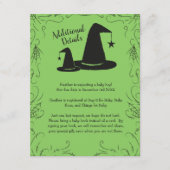 Witch Pet Baby shower Halloween Informatiekaartje (Voorkant)