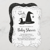 Witch Pet Baby shower Halloween Kaart (Voorkant / Achterkant)