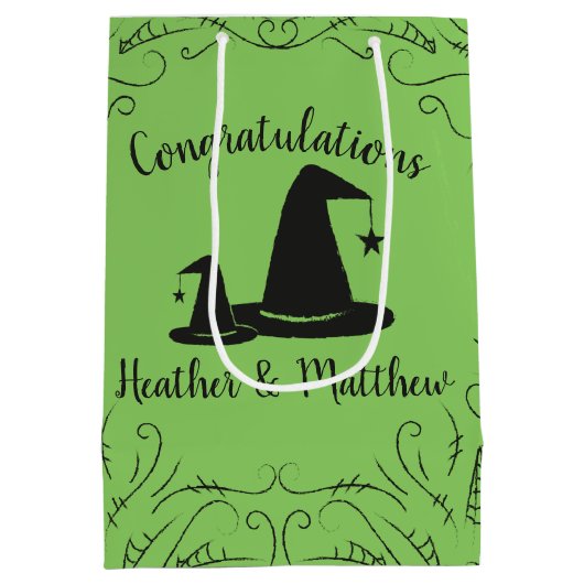 Witch Pet Baby shower Halloween Medium Cadeauzakje (Achterkant)