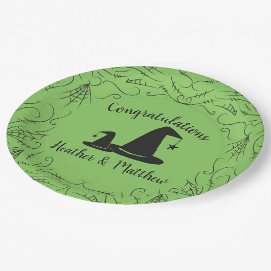 Witch Pet Baby shower Halloween Papieren Bordje (Gekanteld)