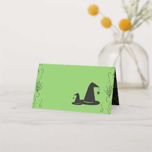 Witch Pet Baby shower Halloween Plaatskaartje (Voorkant)