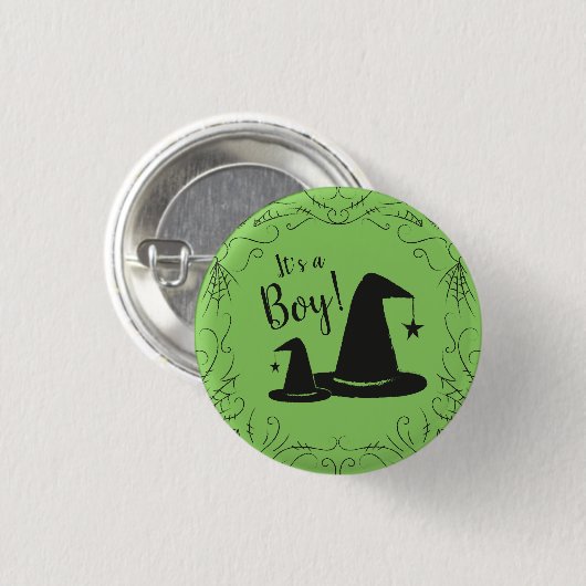 Witch Pet Baby shower Halloween Ronde Button 3,2 Cm (Voorkant /achterkant)