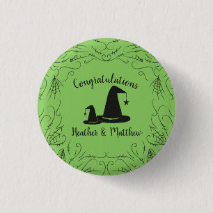 Witch Pet Baby shower Halloween Ronde Button 3,2 Cm