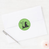Witch Pet Baby shower Halloween Ronde Sticker (Envelop)