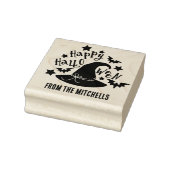 Witch Pet & Bats Happy Halloween Van Rubberstempel (Stempel)