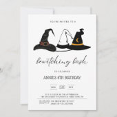 Witch Pet Bewitching Bash Girls Verjaardag Hallowe Kaart (Voorkant)