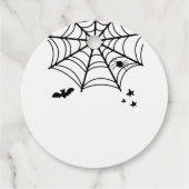 Witch Pet Broom Happy Halloween Spiderweb Spooky Bedankjes Labels (Achterkant)