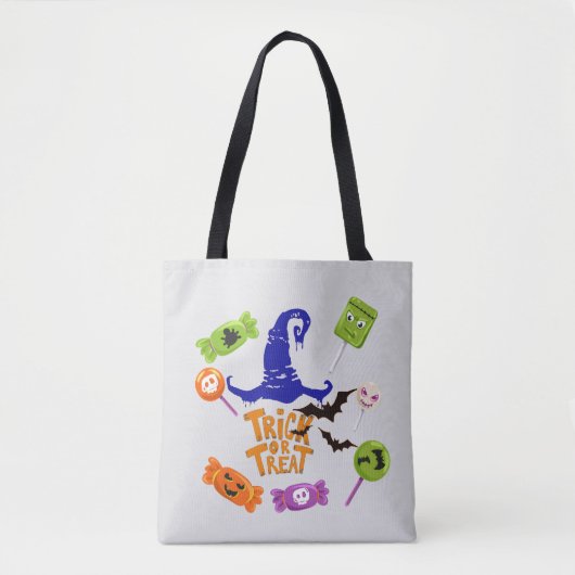 Witch Pet Design Halloween Trick or treat Snoep Tote Bag (Voorkant)