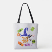 Witch Pet Design Halloween Trick or treat Snoep Tote Bag (Achterkant)