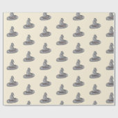 Witch Pet Doodle Halloween Pattern Cadeaupapier (Vlak)