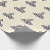 Witch Pet Doodle Halloween Pattern Cadeaupapier (Hoek)