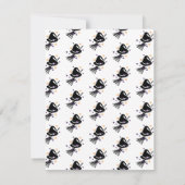 Witch Pet en Broom Halloween Herfst Gender onthull Kaart (Achterkant)