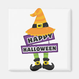 Witch Pet en Feet Halloween Magneet