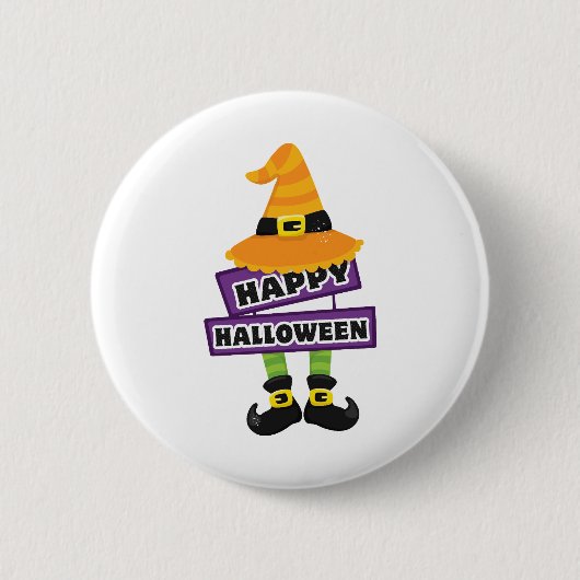 Witch Pet en Feet Halloween Ronde Button 5,7 Cm (Voorkant)