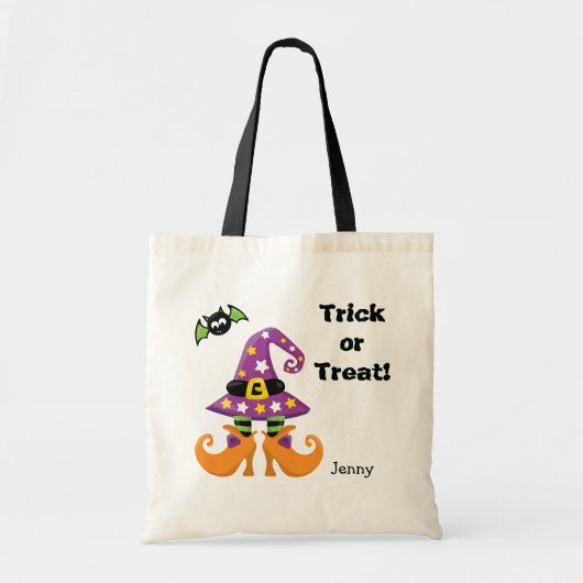 Witch Pet en Feet Halloween Trick or treat Tote Bag (Voorkant)