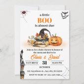 Witch Pet, en Haunted House, Halloween Baby shower Kaart (Voorkant)