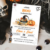 Witch Pet, en Haunted House, Halloween Baby shower Kaart