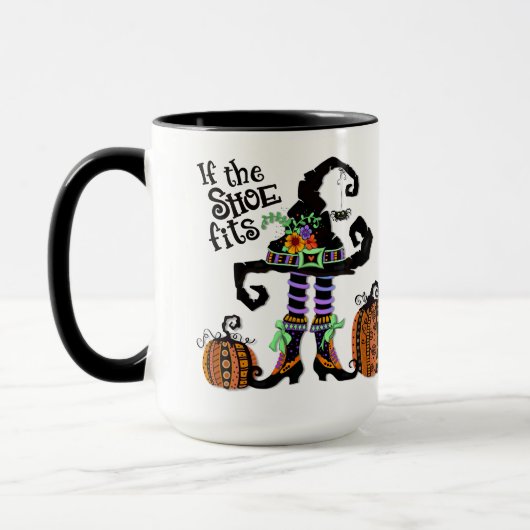 Witch Pet Funny Als de schoen past Halloween Mok (Links)