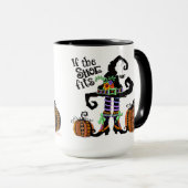 Witch Pet Funny Als de schoen past Halloween Mok (Voorkant rechts)