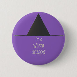Witch Pet Halloween Button