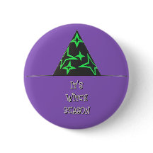 Witch Pet Halloween Button