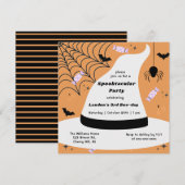 Witch Pet Halloween elk jaar uitnodiging voor gebo (Voorkant / Achterkant)