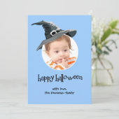 Witch Pet Halloween-fotokaart Kaart (Staand voorkant)