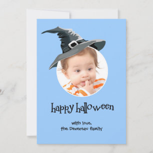 Witch Pet Halloween-fotokaart Kaart