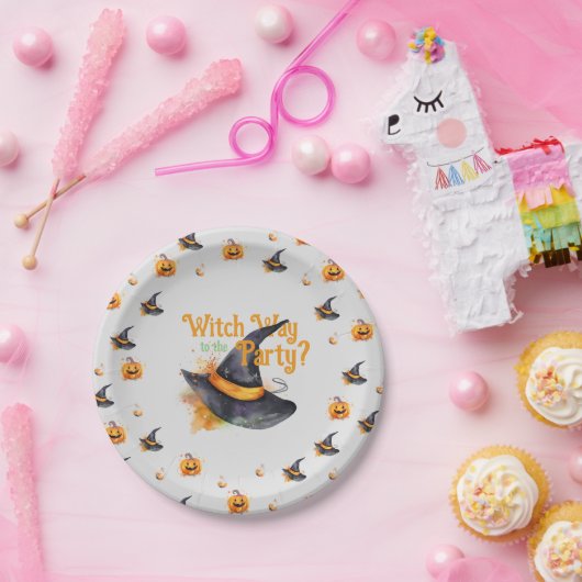 Witch Pet Halloween Papieren Bordje (Feest)