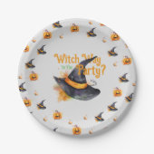 Witch Pet Halloween Papieren Bordje (Voorkant)