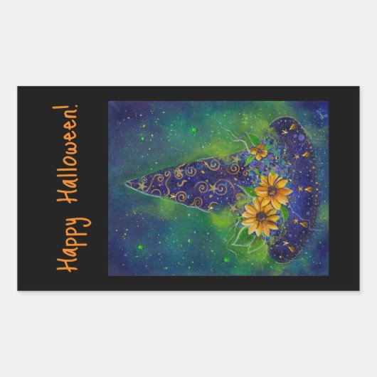 Witch pet Halloween snoep tas Rechthoekige Sticker (Voorkant)