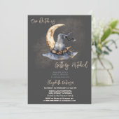 Witch Pet Moon Halloween Dark Vrijgezellenfeest Kaart (Staand voorkant)