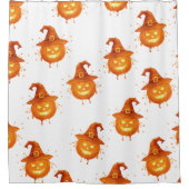 Witch Pet Pompoen Gotische Badkamer Design – Spook Douchegordijn (Voorkant)