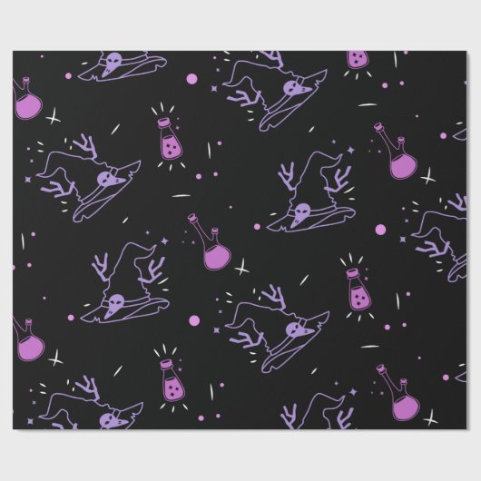 Witch Pet & Potion Wrapping Paper Cadeaupapier (Vlak)