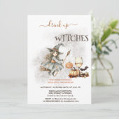 Witch Pet Wijnpompoen Halloween Kaart (Staand voorkant)