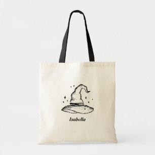 Witch Pet zwart en wit gepersonaliseerde Halloween Tote Bag