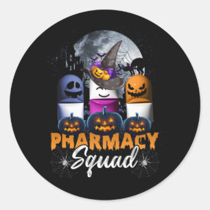 Witch Pills Apotheker Squad Halloween Co Ronde Sticker