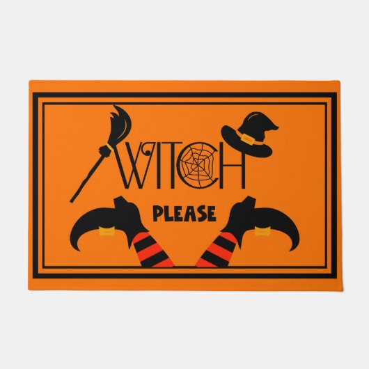 Witch Please - Funny Halloween Deurmat (Voorkant)