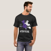 Witch Please Grappig Halloween Vliegende Heks Spoo T-shirt (Voorkant volledig)