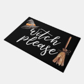 Witch Please Halloween Black Deurmat (Schuin)