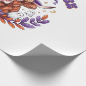 Witch Please Highland Cow Halloween Cadeaupapier (Hoek)